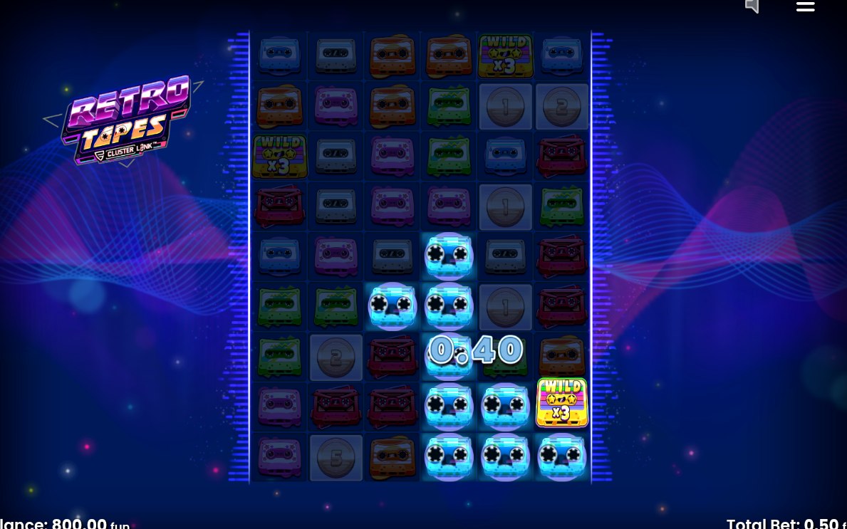 Wild Tape Symbols during a free spins round
