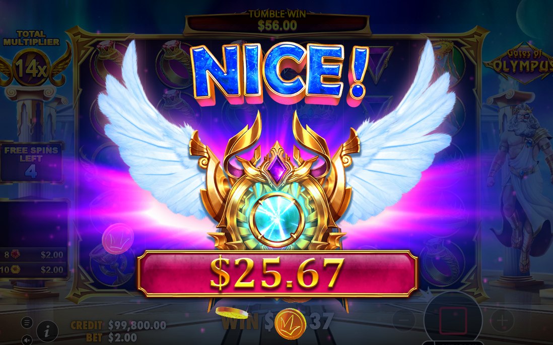 Free Spins counter with the TOTAL MULTIPLIER visible